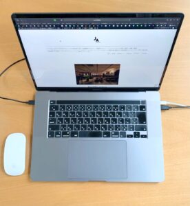 ノートパソコンにJA laboratoryのweb pageが表示