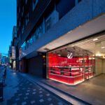 物販店舗デザイン設計実績事例、小さなスイーツショップ、神戸フランツ北新地店、大阪北新地の街に置かれた宝石箱のイメージの店舗