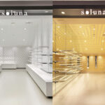 ソルナ、ザ、キューブ、京都駅ビル、2つのイメージに分かれた店舗デザイン